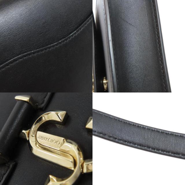 【美品】ジミーチュウ ショルダーバッグ チェーン ロゴ タッセル レザー 黒 JIMMY CHOO Jimmy Choo ジミーチュウ ショルダーバッグ KIMI