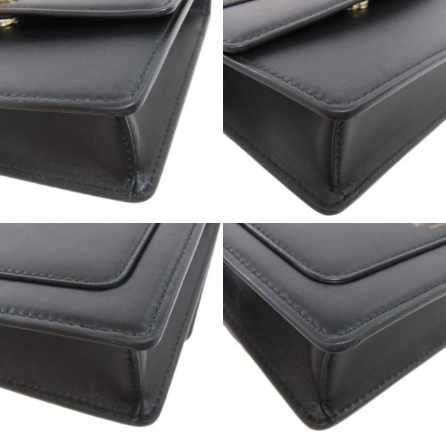 美品✨　ジミーチュウ　チェーンショルダーバッグ　黒　レザー　金具ロゴ　近年モデル Jimmy Choo ジミーチュウ チェーンショルダー ショルダーバッグ