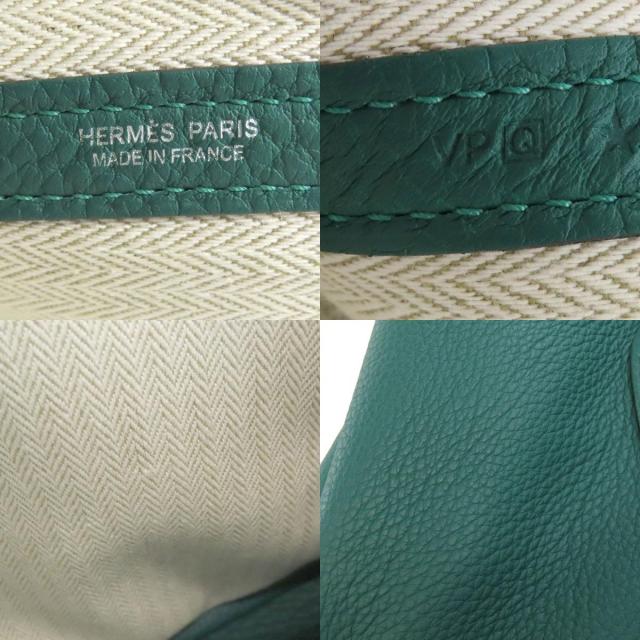 エルメス トートバッグ ガーデンパーティPM マカライト シルバー金具
