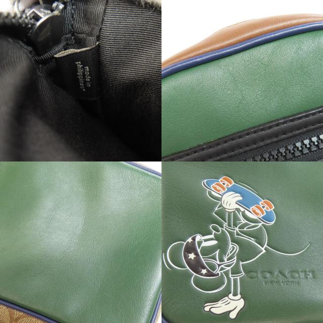 COACH コーチ C0821 ミッキーコラボ ショルダーバッグ レザー/PVC