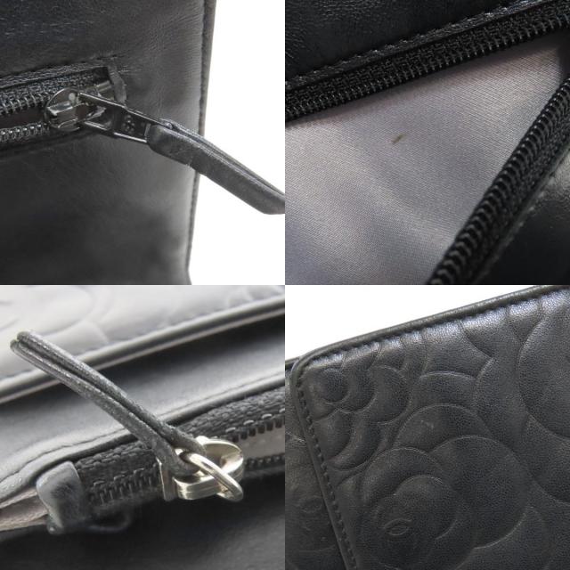 CHANEL シャネル チェーンウォレット カメリア シルバー金具 長