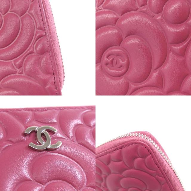 CHANEL シャネル カメリア ココマーク シルバー金具 長財布