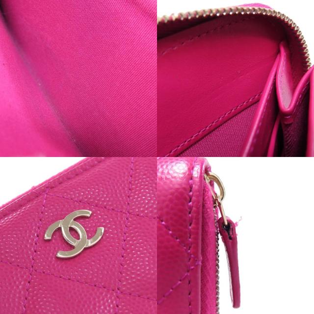 シャネル 長財布（小銭入れあり） マトラッセ ココマーク シルバー金具