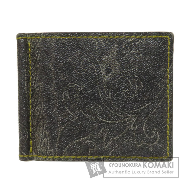 エトロ　ペイズリー柄 ETRO エトロ ペイズリー柄 二つ折り財布（小銭入れなし） PVC