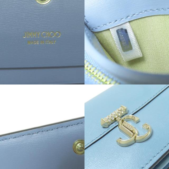 Jimmy Choo ジミーチュウ ロゴ 二つ折り財布（小銭入れあり） カーフ  