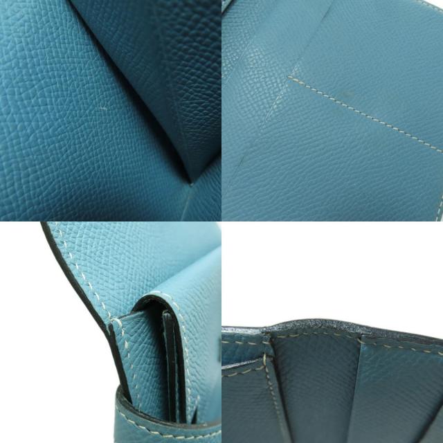 HERMES エルメス　ケリーウォレット ヴォーエプソン ブルージーン シルバー HERMES エルメス ケリーウォレットコンパクト ブルージーン