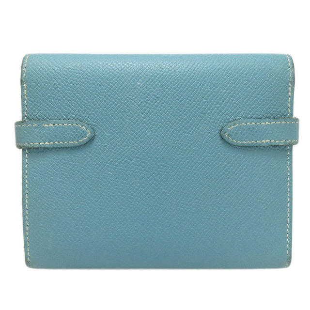 HERMES エルメス ケリーウォレットコンパクト ブルージーン