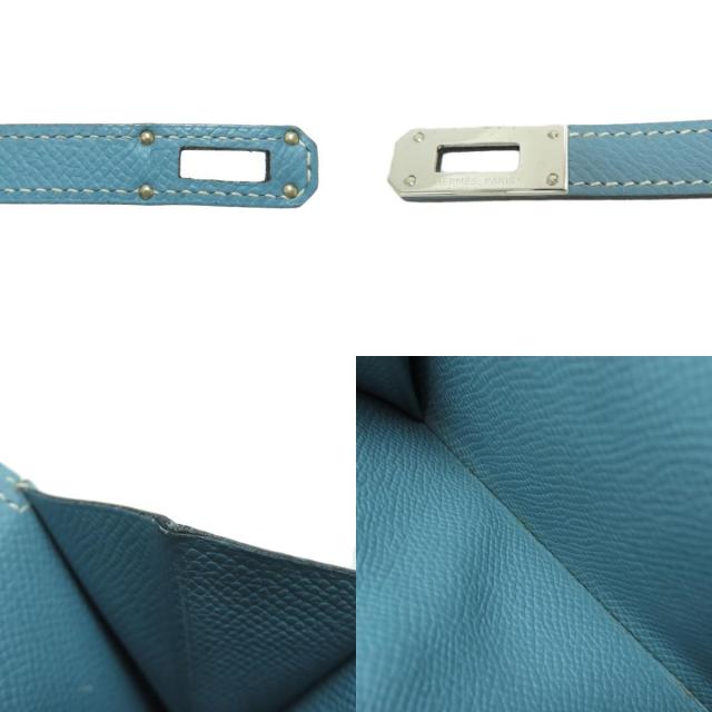HERMES エルメス　ケリーウォレット ヴォーエプソン ブルージーン シルバー HERMES エルメス ケリーウォレットコンパクト ブルージーン
