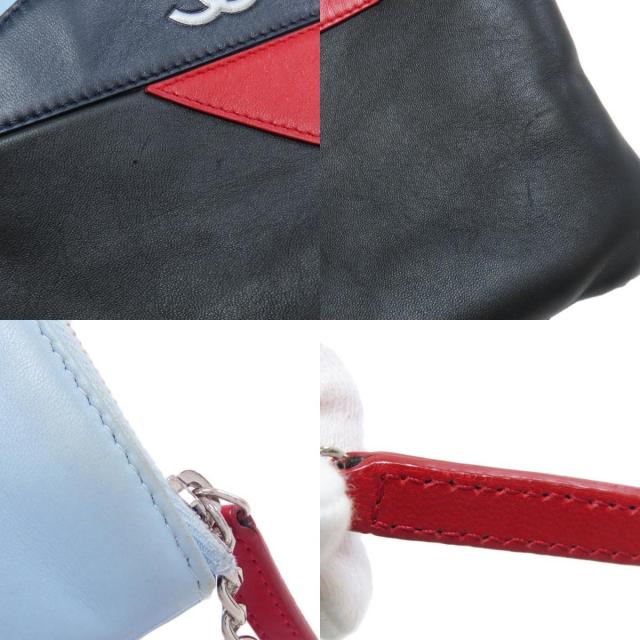 CHANEL シャネル ココマーク バイカラー クラッチバッグ レザー