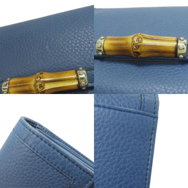 GUCCI グッチ 257017 バンブー 二つ折り財布（小銭入れあり） カーフ