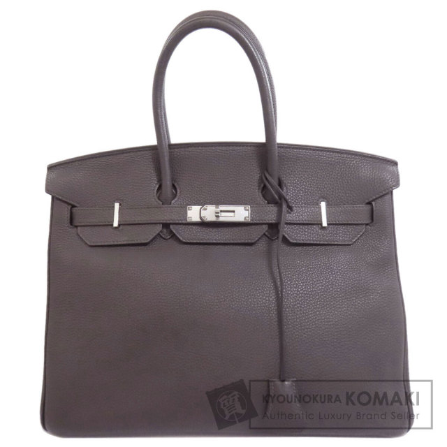 HERMES エルメス バーキン35 ダークブラウン シルバー金具