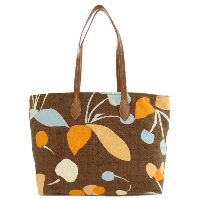 MIUMIU ミュウミュウ ロゴ トートバッグ キャンバス レディース [中古