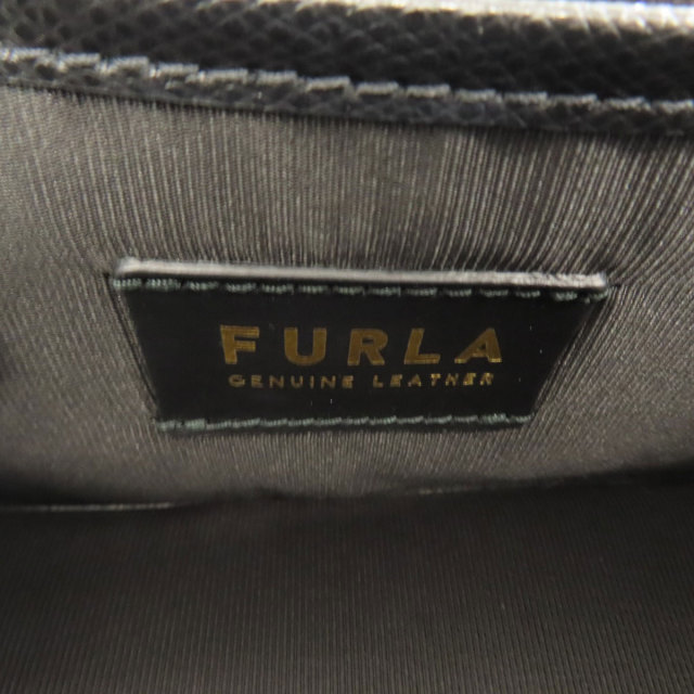 美品✨現行 フルラ ショルダーバッグ レザー ナイロン ブラック アーチロゴ FURLA Furla フルラ ショルダーバッグ GOCCIA S ゴッチャ