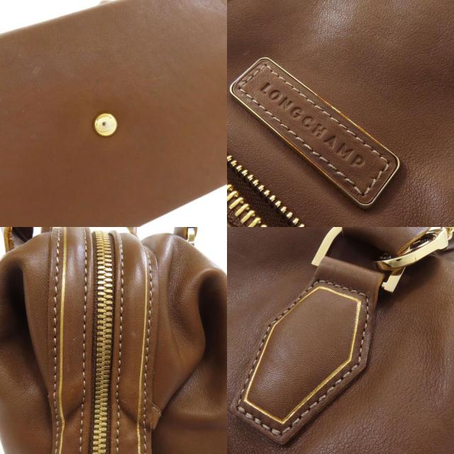 人気♡美品♡Longchamp ロンシャン ブランドロゴ レザー ボストンバッグ 美品LONGCHAMPロンシャン レザーボストンバッグ 総柄