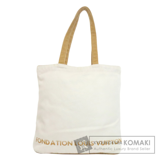 美品☆ルイヴィトン☆フォンダシオントートバッグ キャンバス ホワイト×ブラウン LOUIS VUITTON フォンダシオン ルイヴィトン 美術館 バッグ
