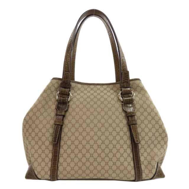 【美品】CELINE ビジネスバッグ マカダム柄 キャンバス 保存袋付 CELINE セリーヌ マカダム柄 ハンドバッグ 手提げ コーティング