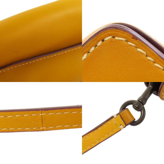 COACH コーチ ハンドバッグ アクセサリーポーチ レザー イエロー 楽天市場】コーチ COACH レザー（カラーイエロー