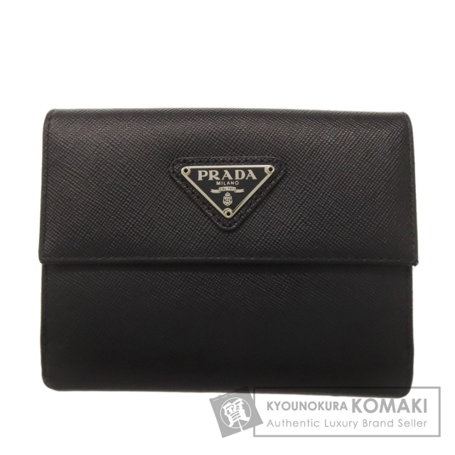 プラダ 二つ折り財布（小銭入れあり） ロゴ金具