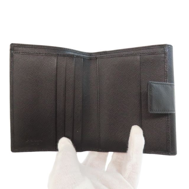 PRADA プラダロゴ金具パテント折り財布 Dta PRADA プラダロゴ金具パテント折り財布 Dta PRADA プラダロゴ