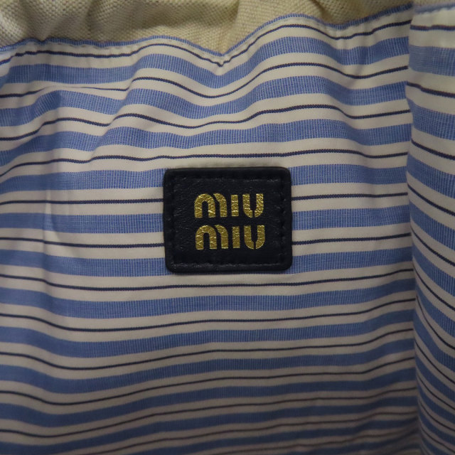 MIUMIU ミュウミュウ 巾着ポーチ アクセサリーポーチ キャンバス  