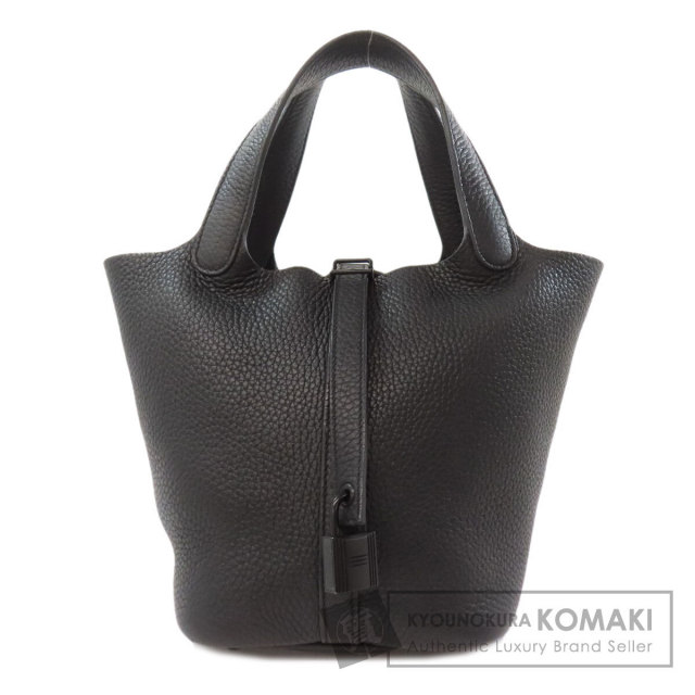 エルメス ハンドバッグ ピコタンロックPM モノクローム ブラック金具