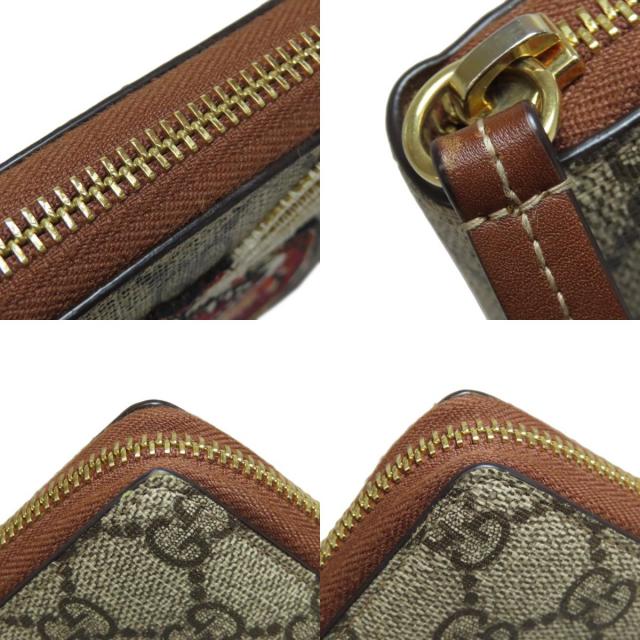 極美品　グッチ財布　グッチ長財布　グッチGGスプリーム　グッチタイガー GG グッチ 長財布 タイガー GGスプリーム 451273 ラウンド