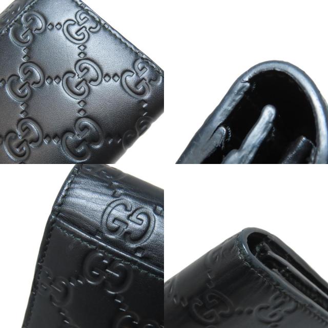 美品 グッチ 長財布 二つ折り財布 GGマーモント シェリーライン 黒 GUCCI グッチ 408830 GGシグネチャー シマ シェリーライン 長