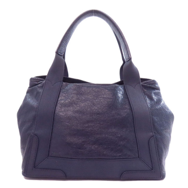 バレンシアガ ハンドバッグ ネイビーカバス