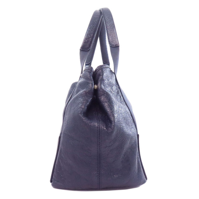 バレンシアガ ハンドバッグ ネイビーカバス