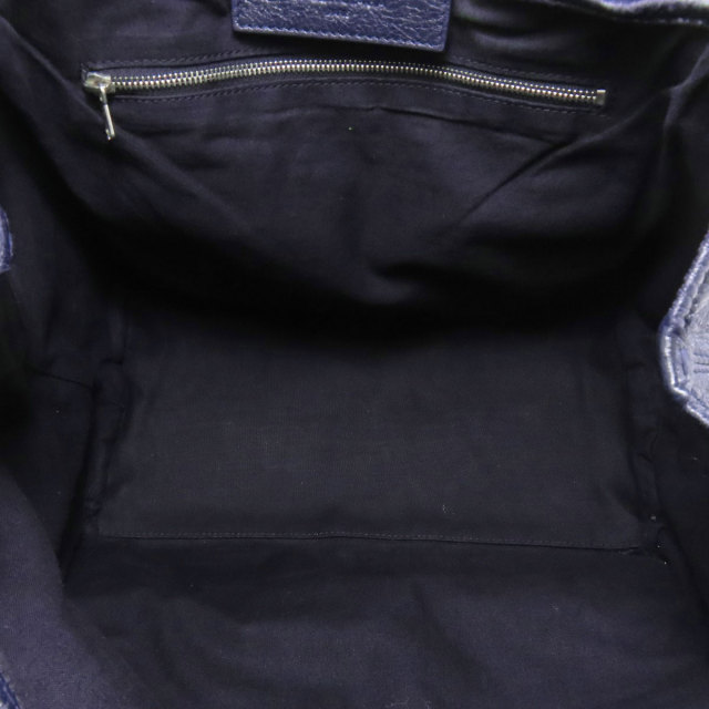 バレンシアガ ハンドバッグ ネイビーカバス