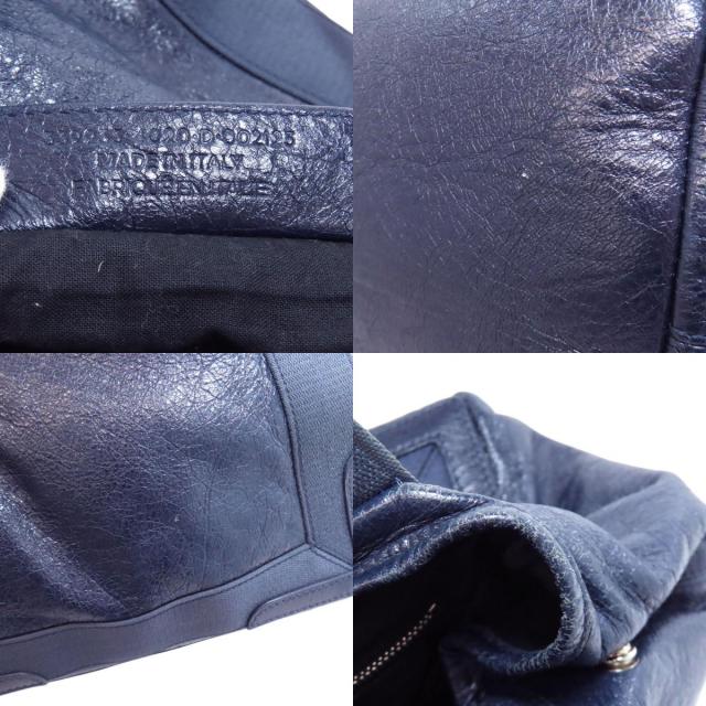 バレンシアガ ハンドバッグ ネイビーカバス