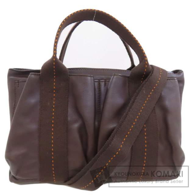 HERMES エルメス アンビエ PM 2WAY ハンドバッグ キャンバス