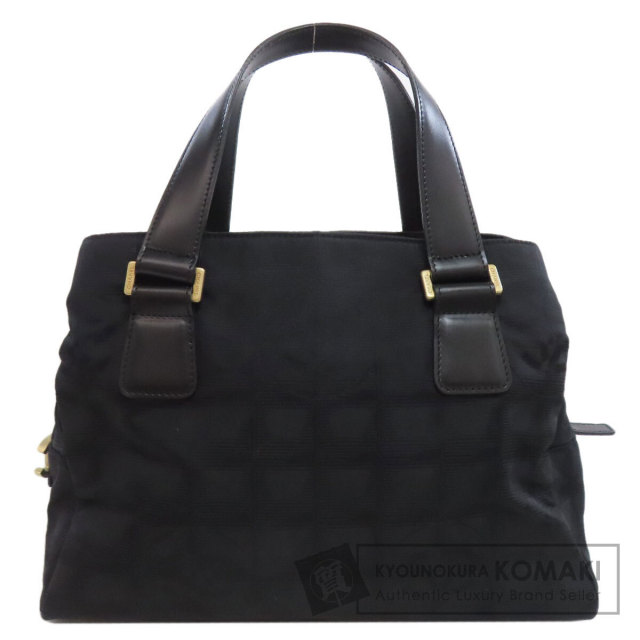 【美品】シャネル　旧トラベルライン　トートバッグ　ナイロン　黒　ブラック □CHANEL シャネル□旧トラベルライン ナイロントート