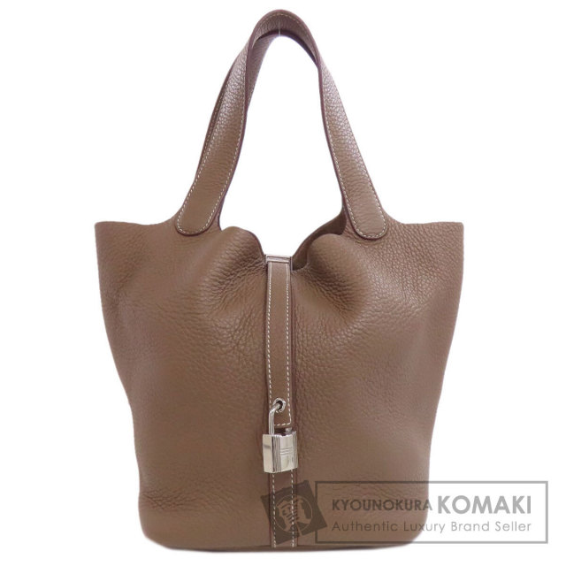 新品未使用✨エルメス　ピコタンロックMM エトゥープ　シルバー金具 2024年製 エルメス ピコタンロック PM ポケット エクリュ×エトゥープ