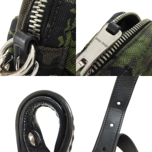 MIUMIU ミュウミュウ カモフラージュ柄 ショルダーバッグ キャンバス