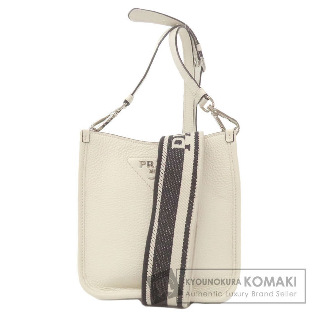 PRADA プラダ ロゴ ショルダーバッグ レザー レディース [中古