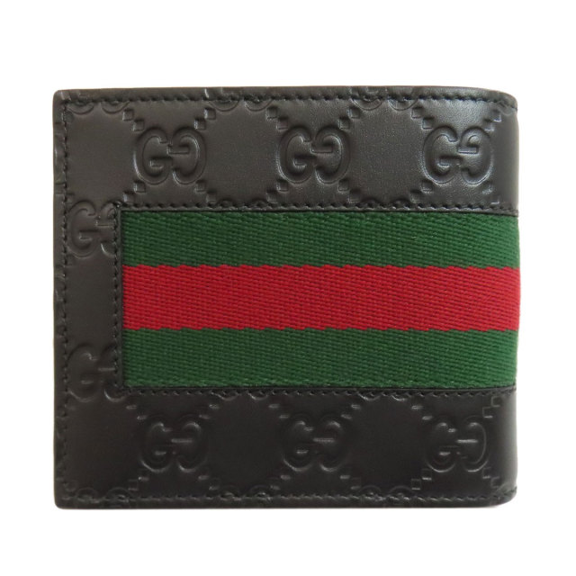 ✨プレゼント梱包✨　GUCCI ミニ財布　シェリーライン　マーモント　GG GUCCI グッチ 408826 GGシグネチャー シマ シェリーライン 二