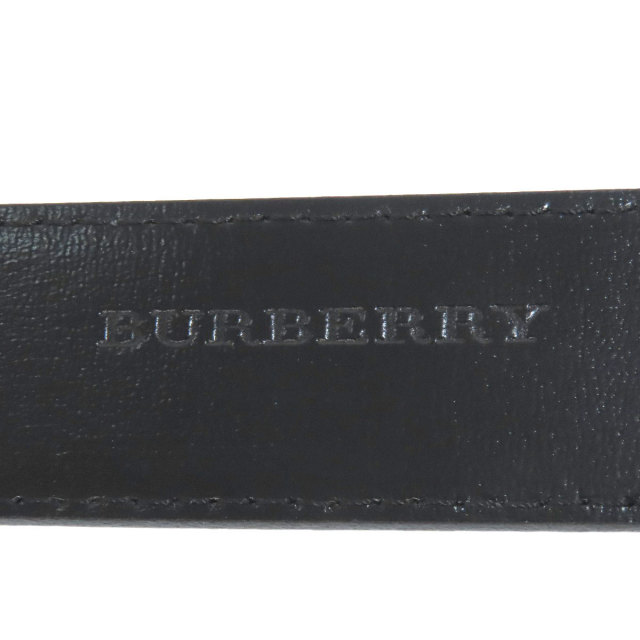 BURBERRY バーバリー チェック柄バックル ベルト レザー メンズ [中古