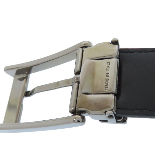 【美品】バーバリー チェックバックル ベルト シルバー ダークブラウン クリスマスSALE開催! 12/12～12/23 10時迄!】BURBERRY バーバリー