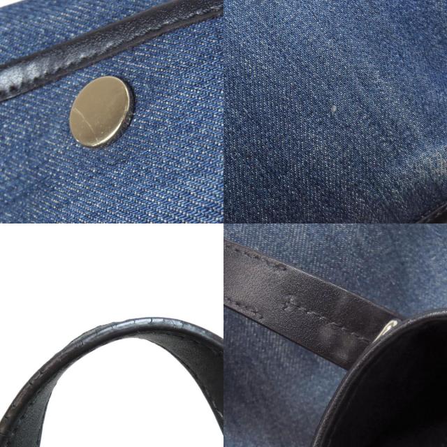 GIVENCHY ジバンシー ロゴ ハンドバッグ デニム レディース [中古