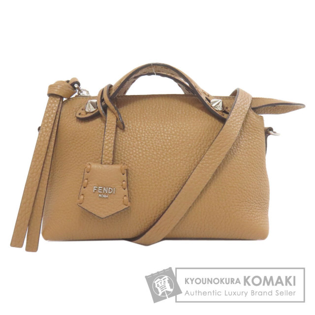 【極美品】FENDI ズッカ バイザウェイ 2way レザー ハンドバッグ 極美品】FENDI ズッカ バイザウェイ 2way レザー ハンドバッグ