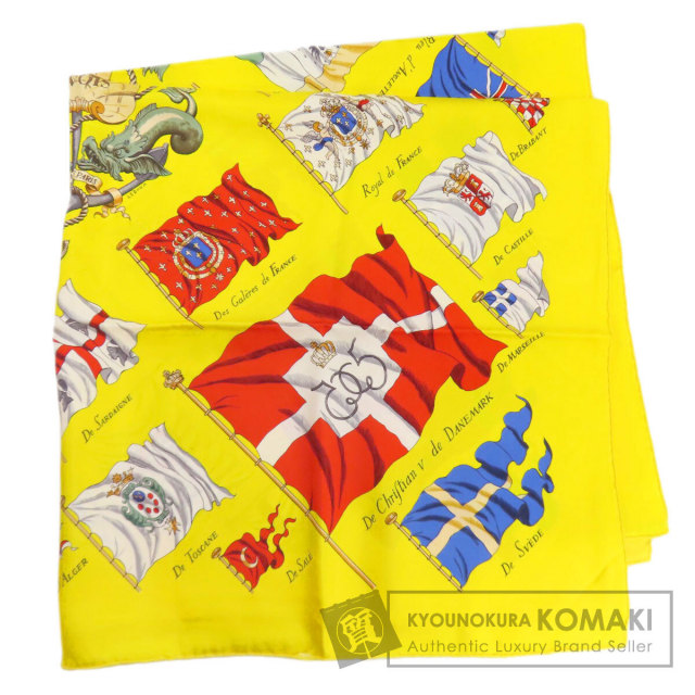 HERMES エルメス カレ90 ロゴ スカーフ シルク レディース