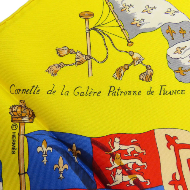 HERMES エルメス カレ90 船旗 スカーフ シルク レディース [中古