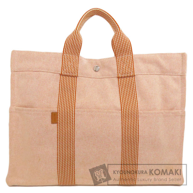 【美品】HERMESエルメストロカホリゾンタルＭＭキャンバストートバッグシルバー HERMES エルメス トロカホリゾンタルMM トートバッグ キャンバス