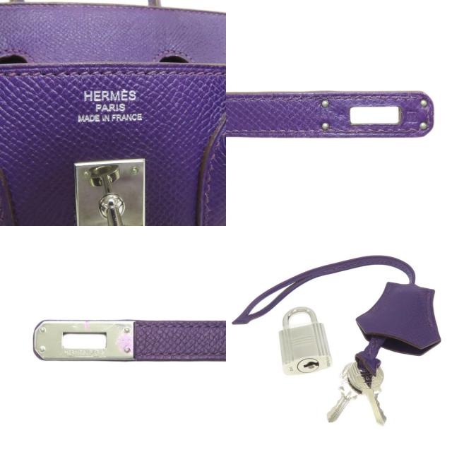 HERMES エルメス バーキン25 シルバー金具 ハンドバッグ エプソン