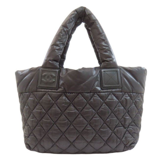 希少＊CHANEL シャネル ココ コクーン ハンドバッグ シルバー CHANEL シャネル コココクーン シルバー金具 トートバッグ ナイロン