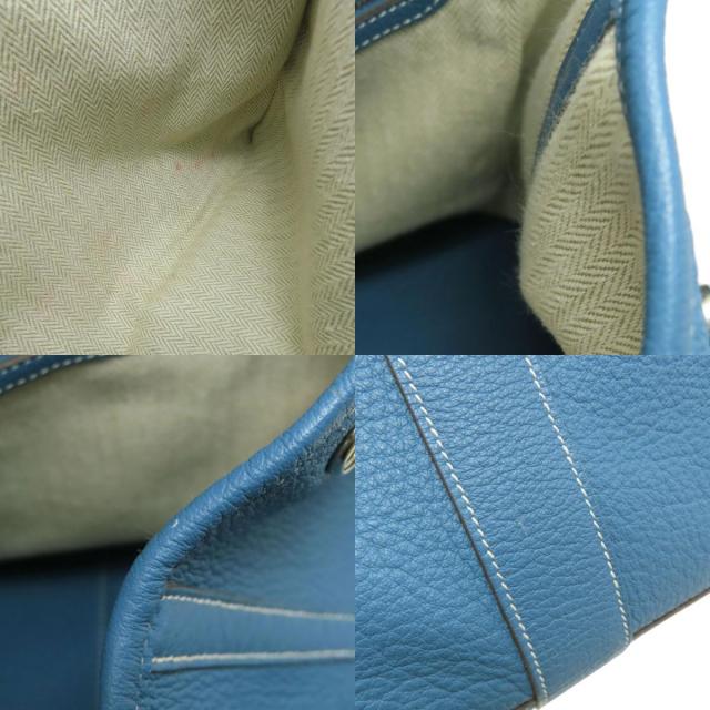 HERMES エルメス ガーデンパーティPM ブルージーン シルバー金具