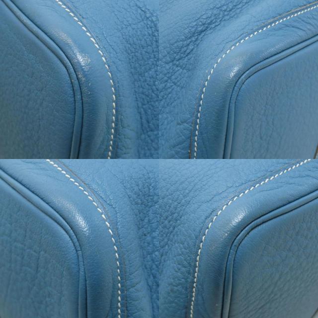 HERMES エルメス ガーデンパーティPM ブルージーン シルバー金具