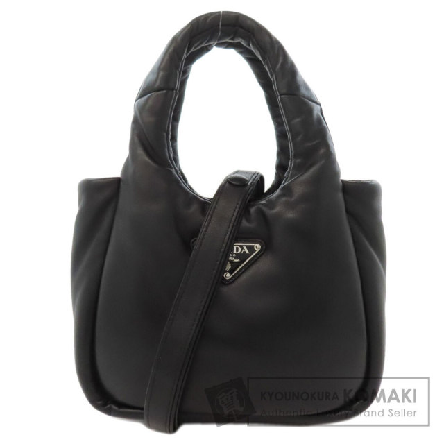 プラダ PRADA 1BA359  ロゴ金具 2WAY ナッパ  ハンドバッグ レザー レディース  中古 PRADA プラダ 1BA359 ロゴ金具 2WAY ナッパ ハンドバッグ レザー