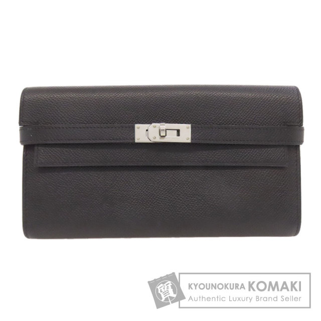 HERMES エルメス ケリーウォレットコンパクト ブルージーン